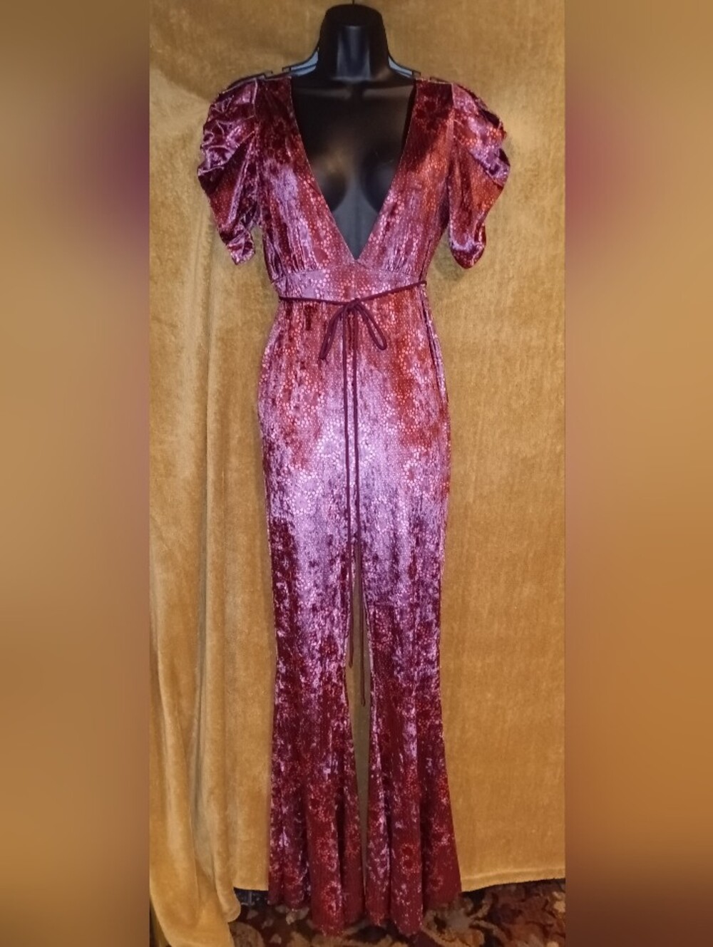 Free People Velvet Plunge Jumpsuit